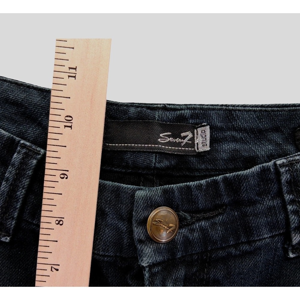 Seven7 Jeans Womens 6 Blue Mid Rise Bootcut Stretch Medium Wash Denim Pants - Picture 4 of 10